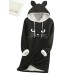 Women's Hoodie Dress Casual Dress Mini Dress Sherpa Fleece Lined Warm Outdoor Going out Weekend Hoodie Print Cat Loose Fit Black Dark Pink Blue S M L XL XXL