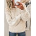 Women's Pullover Sweater Jumper Crew Neck Ribbed Knit Cotton Oversized Spring Fall Daily Going out Weekend Stylish Casual Soft Long Sleeve Solid Color Pink Royal Blue Blue S M L