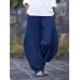 Women's Chinos Pants Wide Leg Trousers Bloomers Full Length Cotton And Linen Pocket Baggy Micro-elastic High Waist Simple Casual Street Daily Cuticolor Black S M Summer Fall