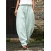 Women's Chinos Pants Wide Leg Trousers Bloomers Full Length Cotton And Linen Pocket Baggy Micro-elastic High Waist Simple Casual Street Daily Cuticolor Black S M Summer Fall