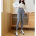 Women‘s Fleece Lined Pants Leggings Full Length Winter Leggings High Elasticity High Waist Sports Streetwear Yoga Winter Light Gray Dark Grey M L Winter