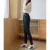 Women‘s Fleece Lined Pants Leggings Full Length Winter Leggings High Elasticity High Waist Sports Streetwear Yoga Winter Light Gray Dark Grey M L Winter