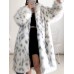 Women's Faux Fur Coat Modern Comfortable Street Style Plush Patchwork Pocket Outdoor Daily Wear Vacation Going out Faux Fur Long Coat Winter Fall White Cardigan Turndown Loose Fit S M L XL XXL / Warm