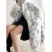 Women's Faux Fur Coat Modern Comfortable Street Style Plush Patchwork Pocket Outdoor Daily Wear Vacation Going out Faux Fur Long Coat Winter Fall White Cardigan Turndown Loose Fit S M L XL XXL / Warm