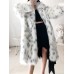 Women's Faux Fur Coat Modern Comfortable Street Style Plush Patchwork Pocket Outdoor Daily Wear Vacation Going out Faux Fur Long Coat Winter Fall White Cardigan Turndown Loose Fit S M L XL XXL / Warm