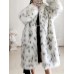 Women's Faux Fur Coat Modern Comfortable Street Style Plush Patchwork Pocket Outdoor Daily Wear Vacation Going out Faux Fur Long Coat Winter Fall White Cardigan Turndown Loose Fit S M L XL XXL / Warm