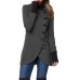 Women's Coat Outdoor Daily Wear Going out Fall Winter Coat Stand Collar Regular Fit Windproof Warm Comtemporary Stylish Casual Jacket Long Sleeve Plain Slim Fit Black Wine Army Green