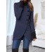 Women's Coat Outdoor Daily Wear Going out Fall Winter Coat Stand Collar Regular Fit Windproof Warm Comtemporary Stylish Casual Jacket Long Sleeve Plain Slim Fit Black Wine Army Green