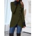 Women's Coat Outdoor Daily Wear Going out Fall Winter Coat Stand Collar Regular Fit Windproof Warm Comtemporary Stylish Casual Jacket Long Sleeve Plain Slim Fit Black Wine Army Green