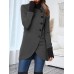 Women's Coat Outdoor Daily Wear Going out Fall Winter Coat Stand Collar Regular Fit Windproof Warm Comtemporary Stylish Casual Jacket Long Sleeve Plain Slim Fit Black Wine Army Green