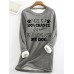 Women's Sweatshirt Pullover Sherpa Fleece Lined Letter Warm Fuzzy Black Dark Pink Red Casual Sports Round Neck Long Sleeve Top Micro-elastic Fall & Winter