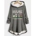 Women's Hoodie Sweatshirt Pullover Sherpa Fleece Lined Dog Letter Fashion Funny Print Dark Pink Blue Gray Street Casual Hooded Long Sleeve Top Micro-elastic Fall & Winter