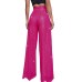 Women's Wide Leg Pants Trousers Sparkly Pants Full Length Sequins Micro-elastic High Waist Elegant Fashion Party Street claret M beige S M Summer Spring