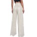 Women's Wide Leg Pants Trousers Sparkly Pants Full Length Sequins Micro-elastic High Waist Elegant Fashion Party Street claret M beige S M Summer Spring