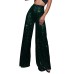 Women's Wide Leg Pants Trousers Sparkly Pants Full Length Sequins Micro-elastic High Waist Elegant Fashion Party Street claret M beige S M Summer Spring