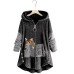 Women's Plus Size Teddy Coat Animal Casual Long Sleeve V Wire Regular Fall Winter Green Pink Dark Gray L XL XXL 3XL 4XL