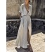 Women's Prom Dress Party Dress Wedding Guest Dress Long Dress Maxi Dress Gray Half Sleeve Plain Ruched Spring Fall Winter Deep V Party Winter Dress Wedding Guest Evening Party S M L XL XXL 3XL