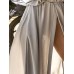 Women's Prom Dress Party Dress Wedding Guest Dress Long Dress Maxi Dress Gray Half Sleeve Plain Ruched Spring Fall Winter Deep V Party Winter Dress Wedding Guest Evening Party S M L XL XXL 3XL