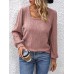 Women's T shirt Tee Plain Black Pink Wine Long Sleeve Daily Weekend Fashion Square Neck Regular Fit Fall & Winter