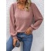 Women's T shirt Tee Plain Black Pink Wine Long Sleeve Daily Weekend Fashion Square Neck Regular Fit Fall & Winter