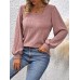 Women's T shirt Tee Plain Black Pink Wine Long Sleeve Daily Weekend Fashion Square Neck Regular Fit Fall & Winter