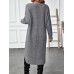 Women's Sweater Dress Knit Dress Jumper Dress Midi Dress Knitwear Warm Fashion Plain Outdoor Daily Going out Crew Neck Long Sleeve 2023 Regular Fit Black Wine Green S M L XL XXL 3XL