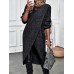 Women's Sweater Dress Knit Dress Jumper Dress Midi Dress Knitwear Warm Fashion Plain Outdoor Daily Going out Crew Neck Long Sleeve 2023 Regular Fit Black Wine Green S M L XL XXL 3XL