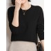 Women's Pullover Sweater Jumper Crew Neck Ribbed Knit Polyester Oversized Fall Winter Outdoor Daily Going out Stylish Casual Soft Long Sleeve Solid Color Black White Yellow S M L