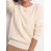 Women's Pullover Sweater Jumper Crew Neck Ribbed Knit Polyester Oversized Fall Winter Outdoor Daily Going out Stylish Casual Soft Long Sleeve Solid Color Black White Yellow S M L