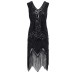 The Great Gatsby Roaring 20s 1920s Cocktail Dress Vintage Dress Flapper Dress Cocktail Dress Accesories Set Women's Sequins Tassel Fringe Costume Vintage Cosplay Party / Evening Prom Plus Size Dress